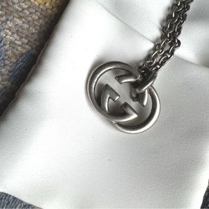 !SOLD! Gucci .silver 925 Monogramed Necklace